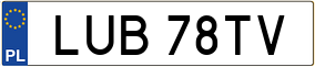 Truck License Plate